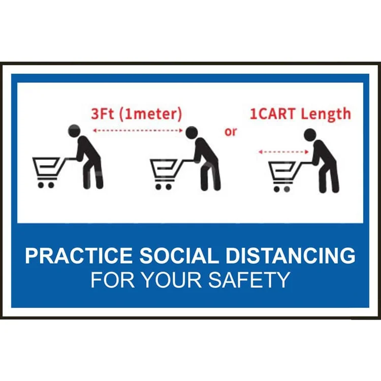 Social Distancing at Shop Signage