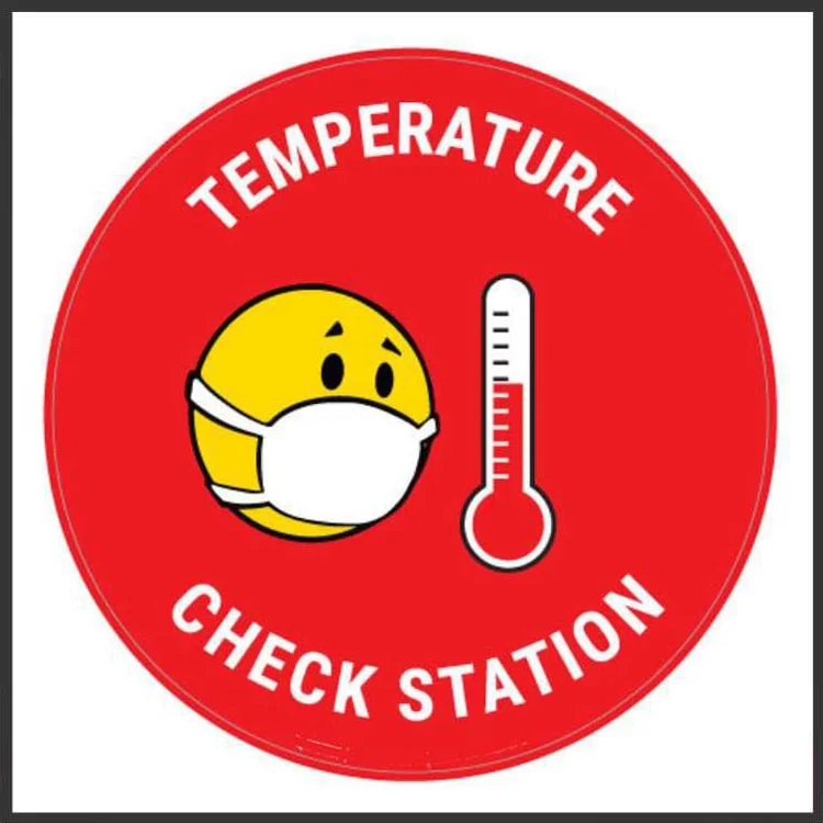 Temperature Check Station Signage