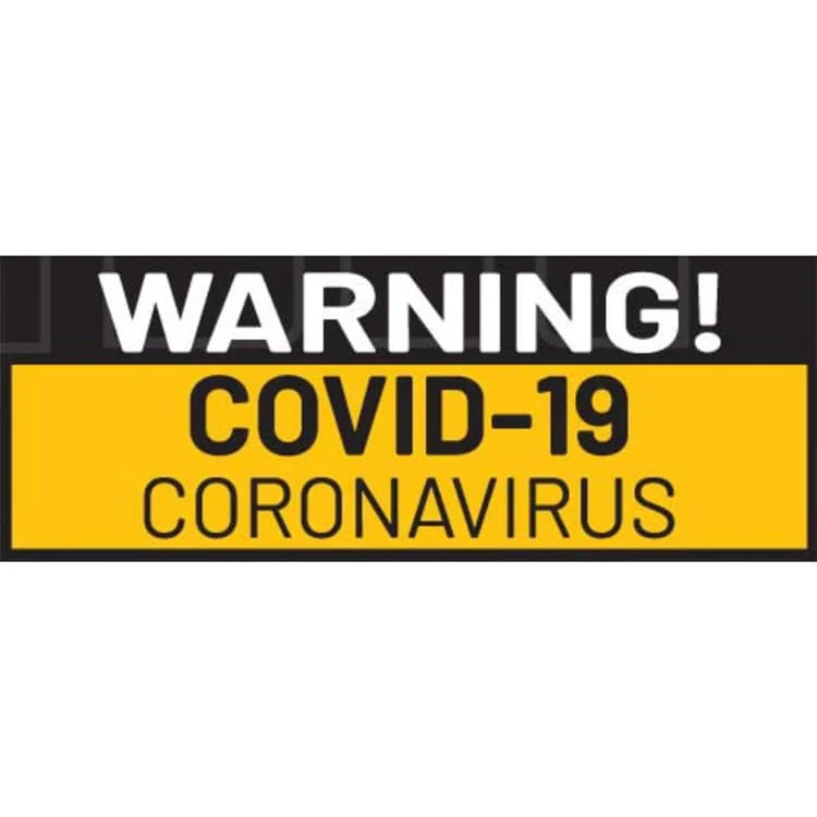 Warning Covid-19 Plate