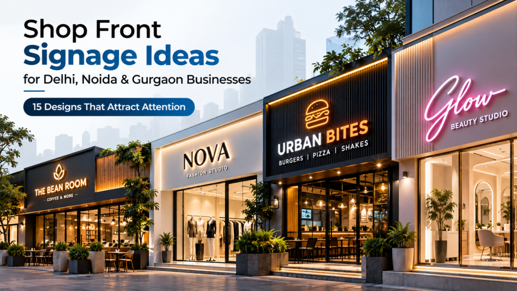 Shop front signage ideas for businesses in Delhi, Noida and Gurgaon