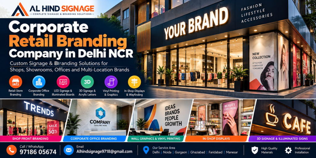 Corporate retail branding company in Delhi NCR – Al Hind Signage